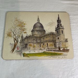 St Pauls Cathedral London John Evans place mat 10.5x8.5 in